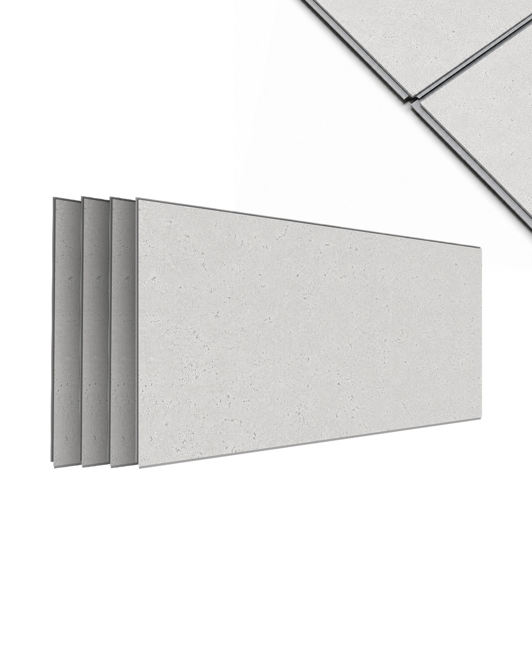 SPC Wandpaneel 60x120 cm in modernem Design mit grauem Oberflächenfinish.