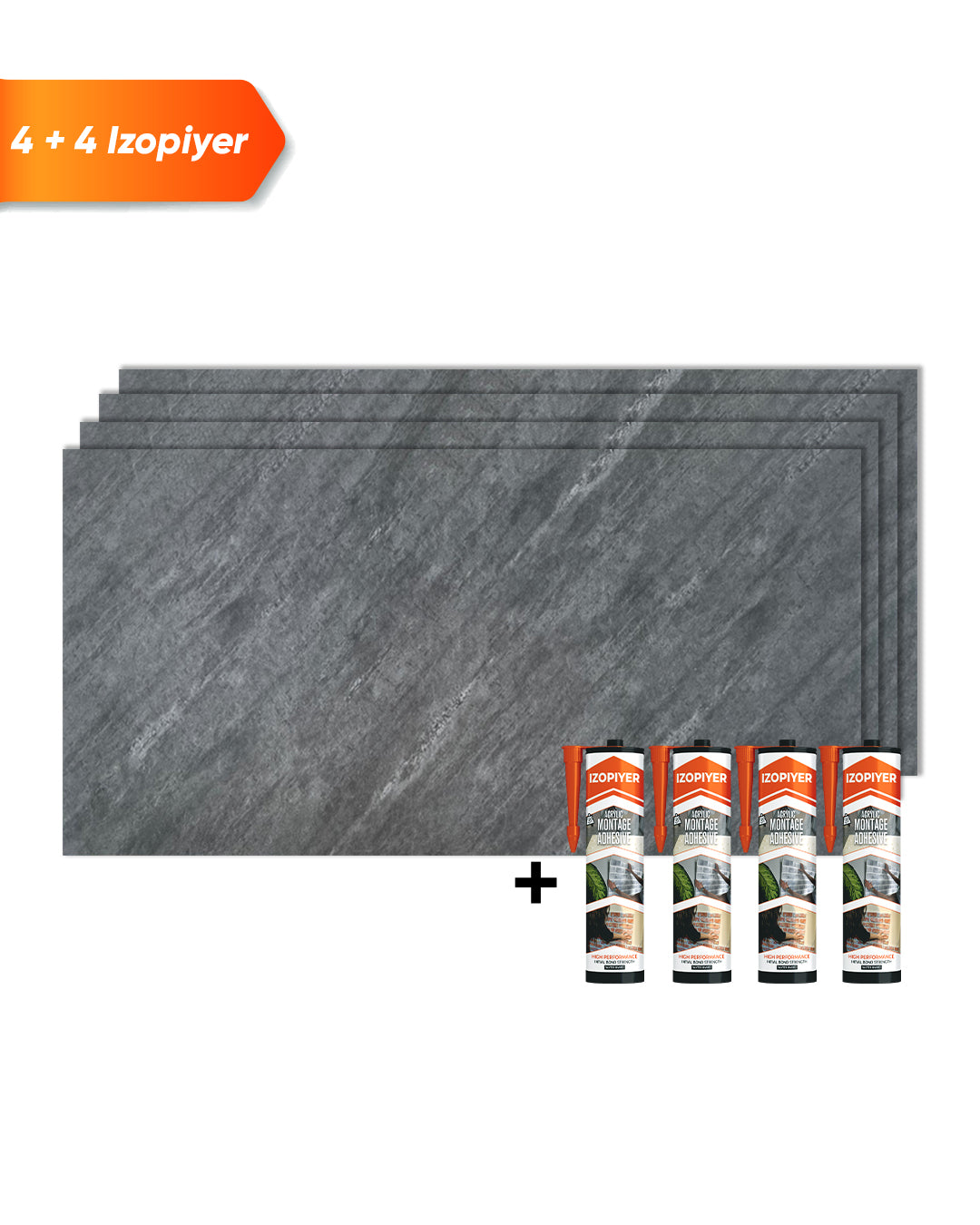 Concrete-look wall panels Alternative to bathroom tile/kitchen tile Iron Hand