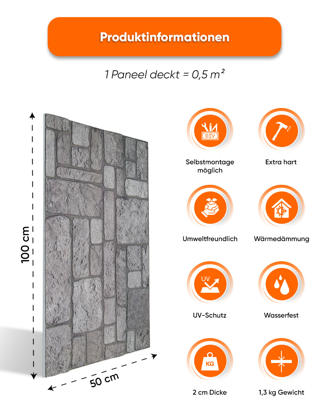 Backyard Artikel: K-04 Gemischte Steinoptik Paneel