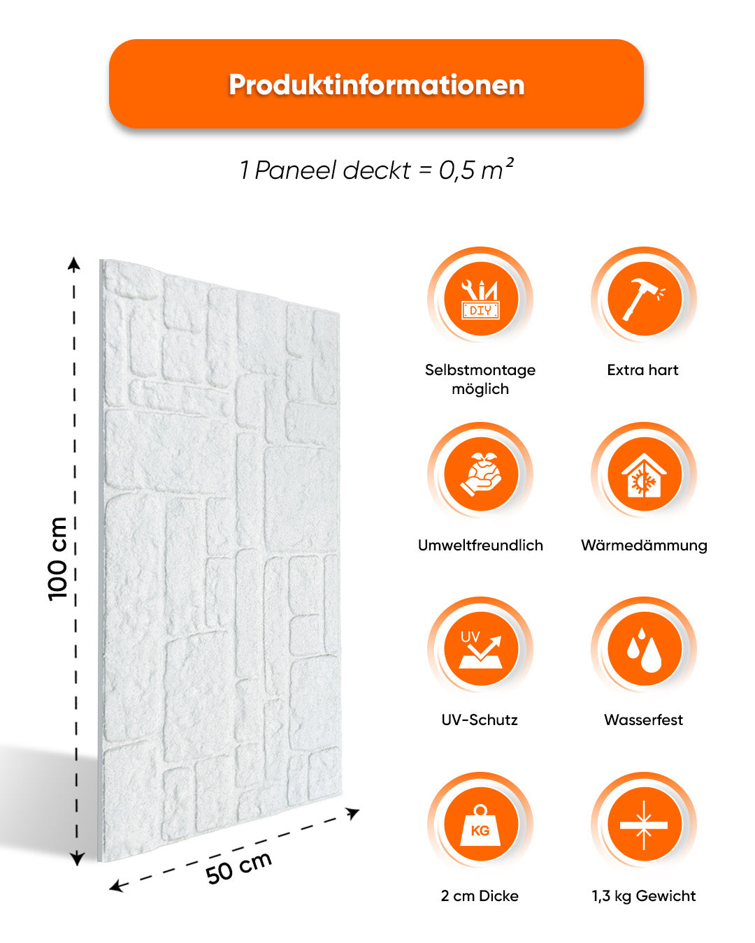 White Snow Artikel: K-1900 Gemischte Steinoptik Paneel