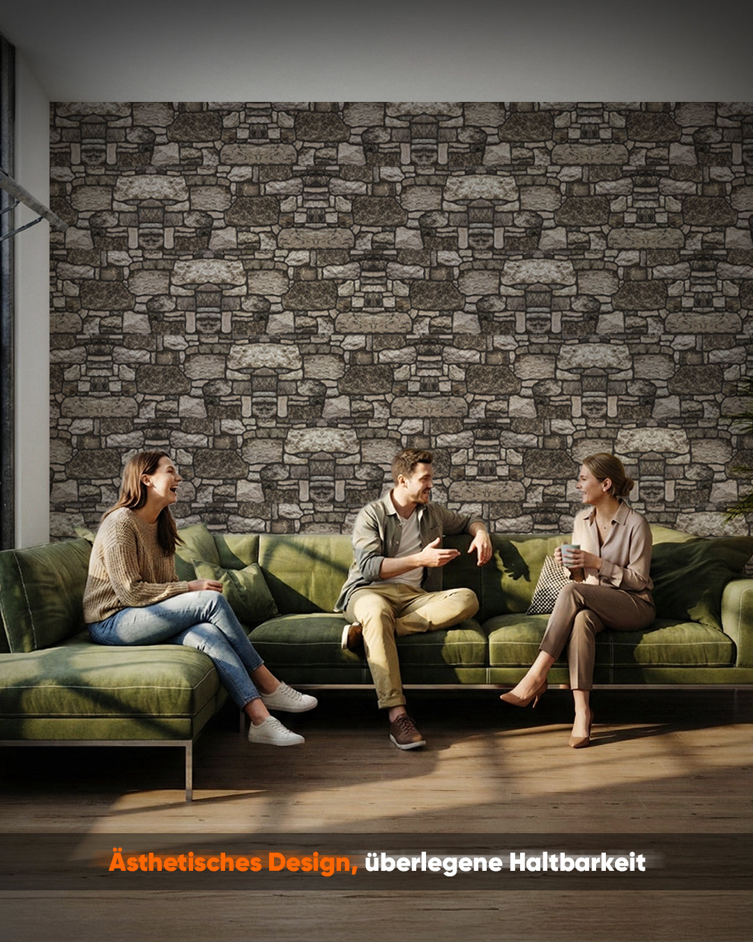 Wandverkleidung Steinoptik 50×100×2 cm | 3D Wandpaneele aus Styropor | Tradition Stone KR-8