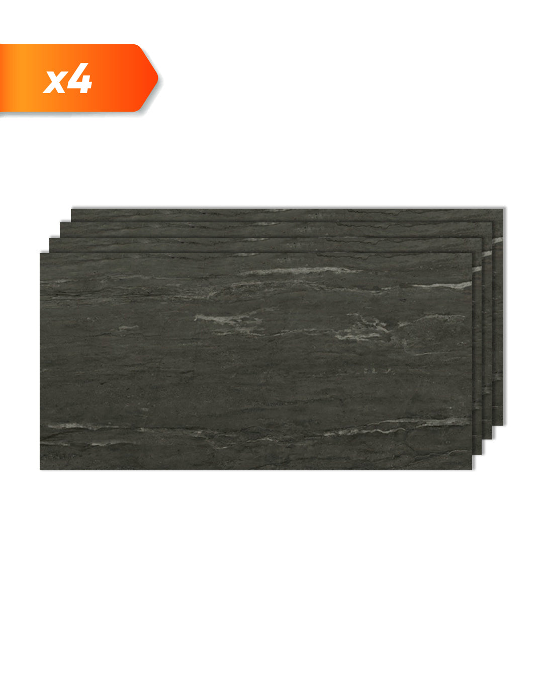 SPC Wandpaneel Dunkelgrau 60x120 cm – Kohleschwarz