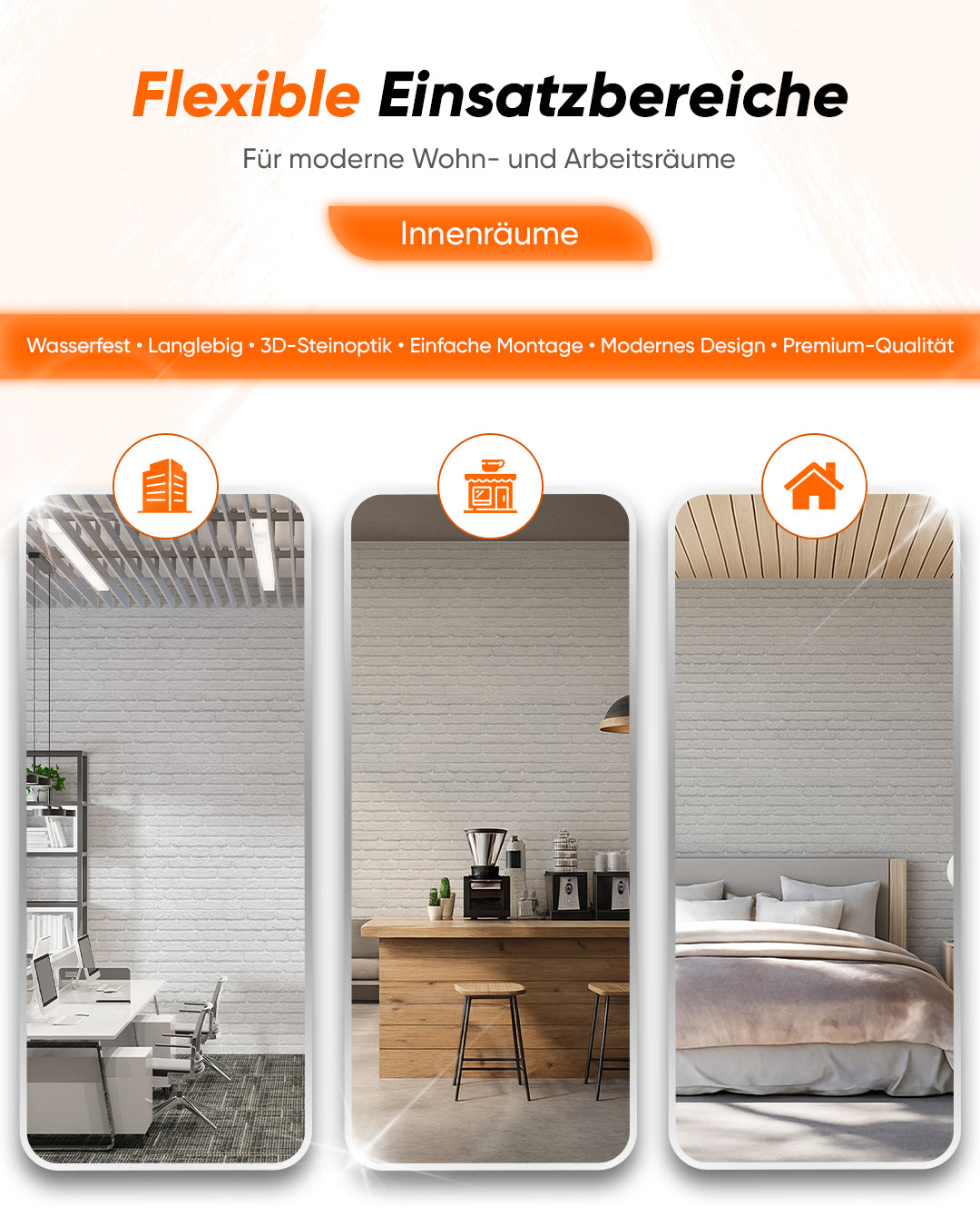 White Snow L-1900 – Wandverkleidung Steinoptik | 3D Wandpaneele aus Styropor