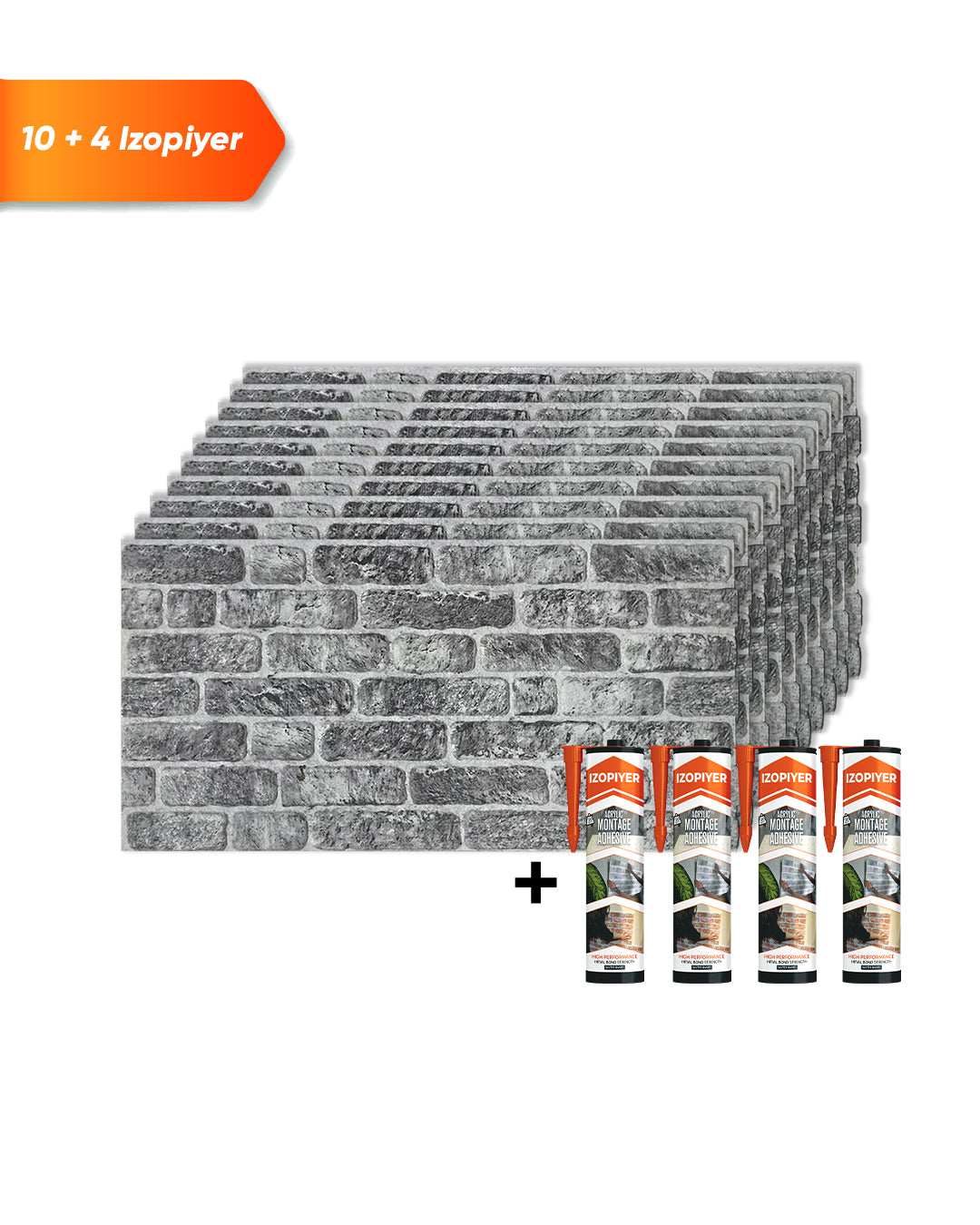 Wandverkleidung Steinoptik 50x100x2 cm aus Styropor mit Verklebematerial, Old Town L-1703, 3D Wandpaneele