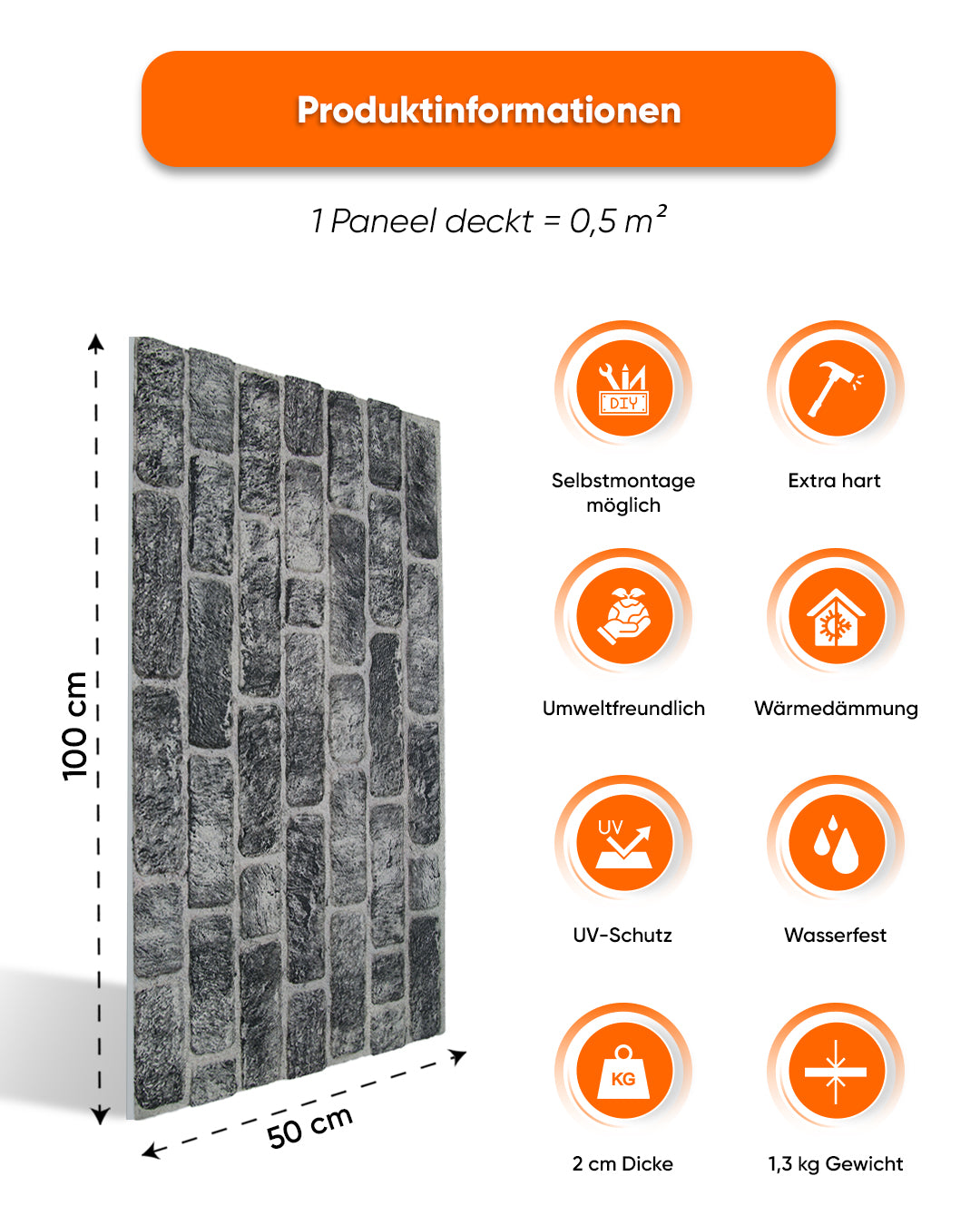 Old Town L-1703 – Wandverkleidung Steinoptik | 3D Wandpaneele aus Styropor