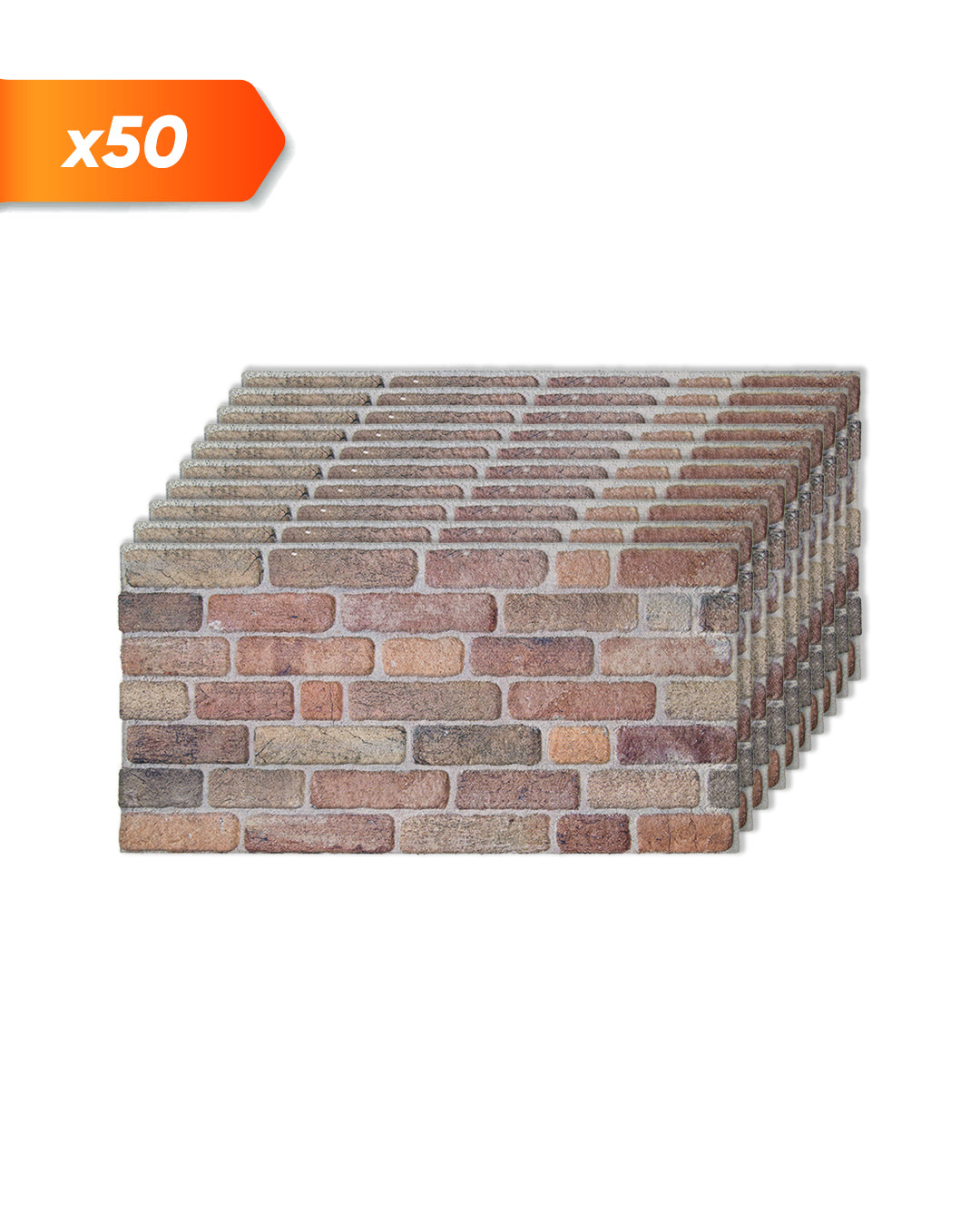 Wandverkleidung Steinoptik 50×100×2 cm | 3D Wandpaneele aus Styropor - Cross Town L-1713