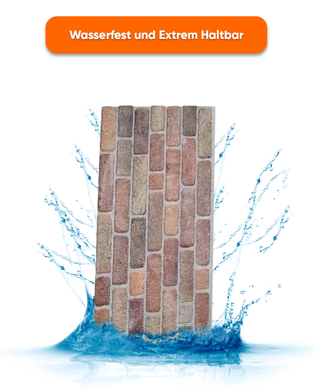 Wandverkleidung Steinoptik 50×100×2 cm | 3D Wandpaneele aus Styropor - Cross Town L-1713