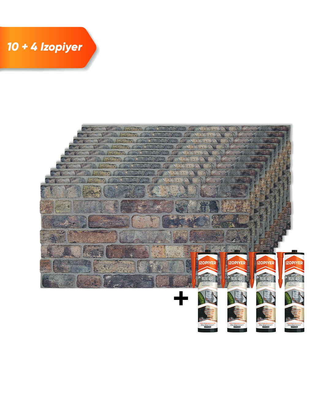 Wandverkleidung Steinoptik 50×100×2 cm | 3D Wandpaneele aus Styropor - Old Road L-1806