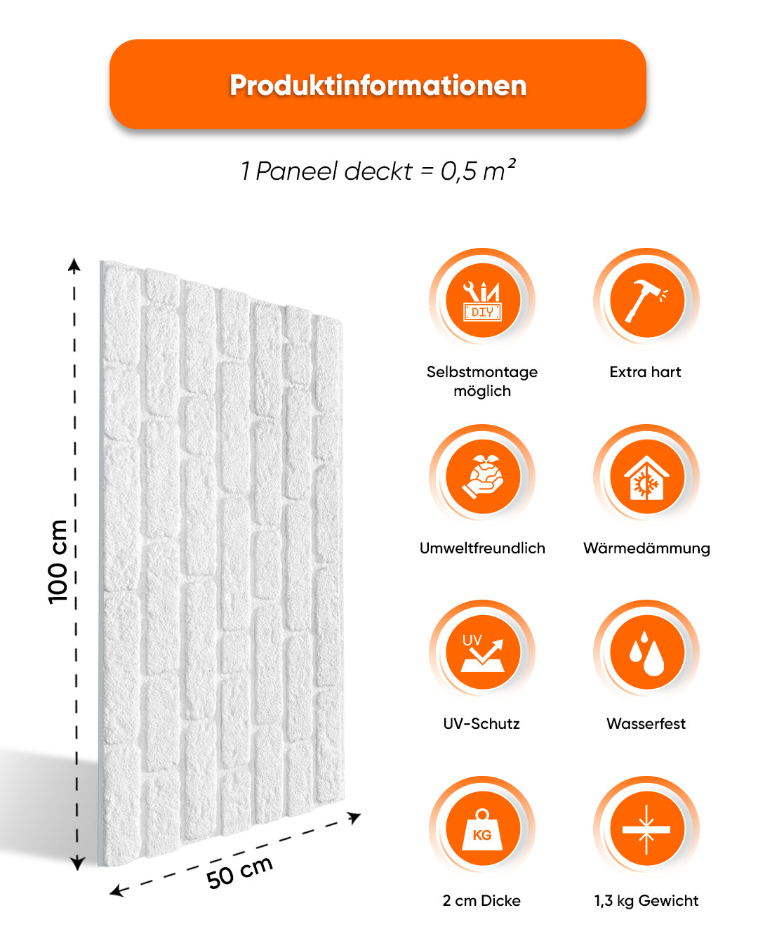 White Snow L-1900 – Wandverkleidung Steinoptik | 3D Wandpaneele aus Styropor