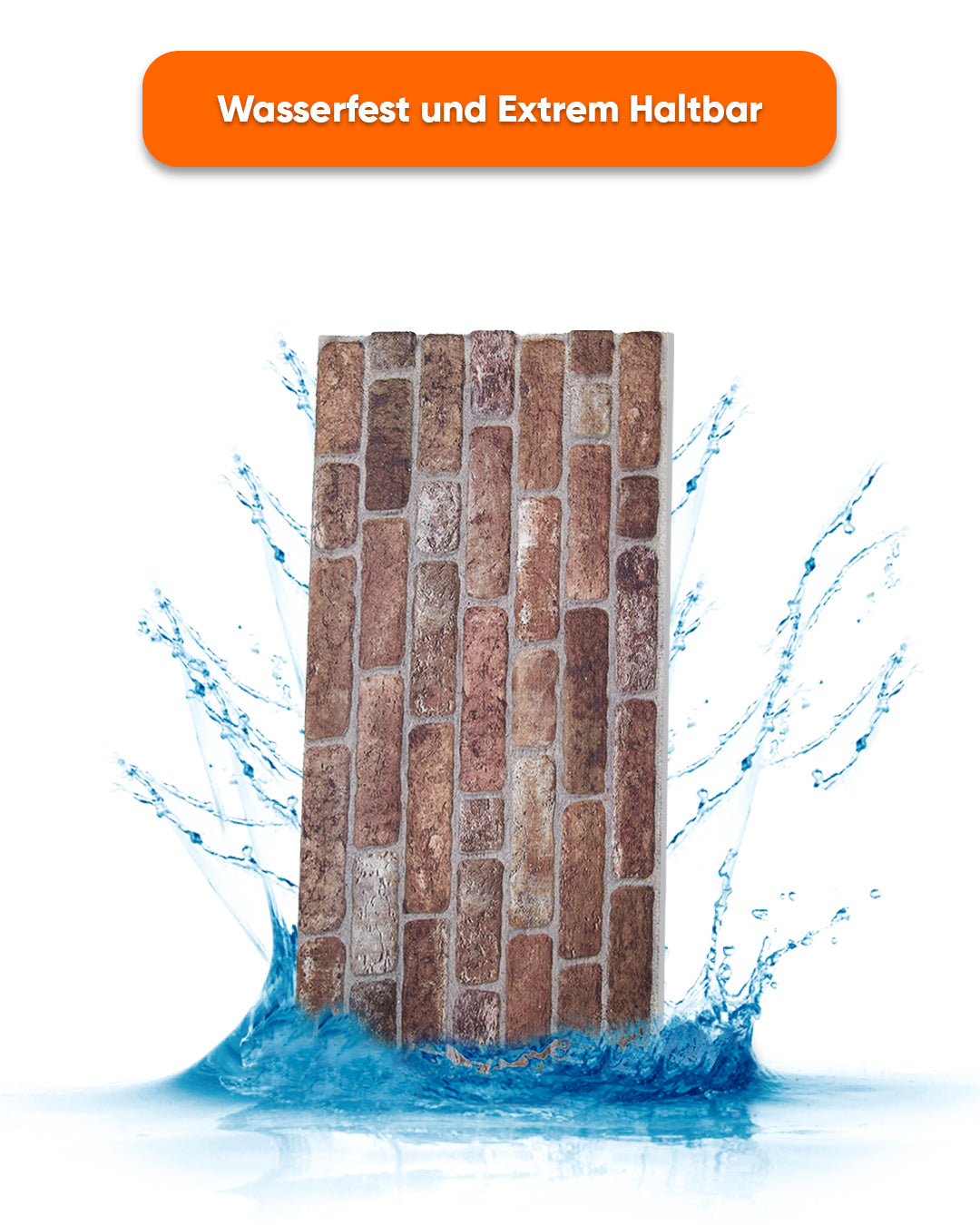 Wandverkleidung Steinoptik 50×100×2 cm | 3D Wandpaneele aus Styropor - Old Castle L-1907