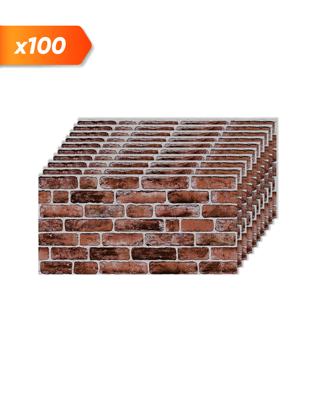 Wandverkleidung Steinoptik 50×100×2 cm | 3D Wandpaneele aus Styropor - Honey Coffee L-1919