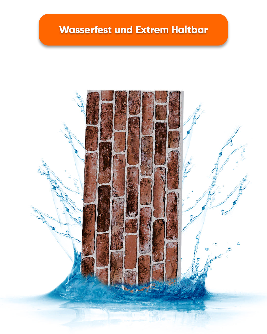 Wandverkleidung Steinoptik 50×100×2 cm | 3D Wandpaneele aus Styropor - Honey Coffee L-1919