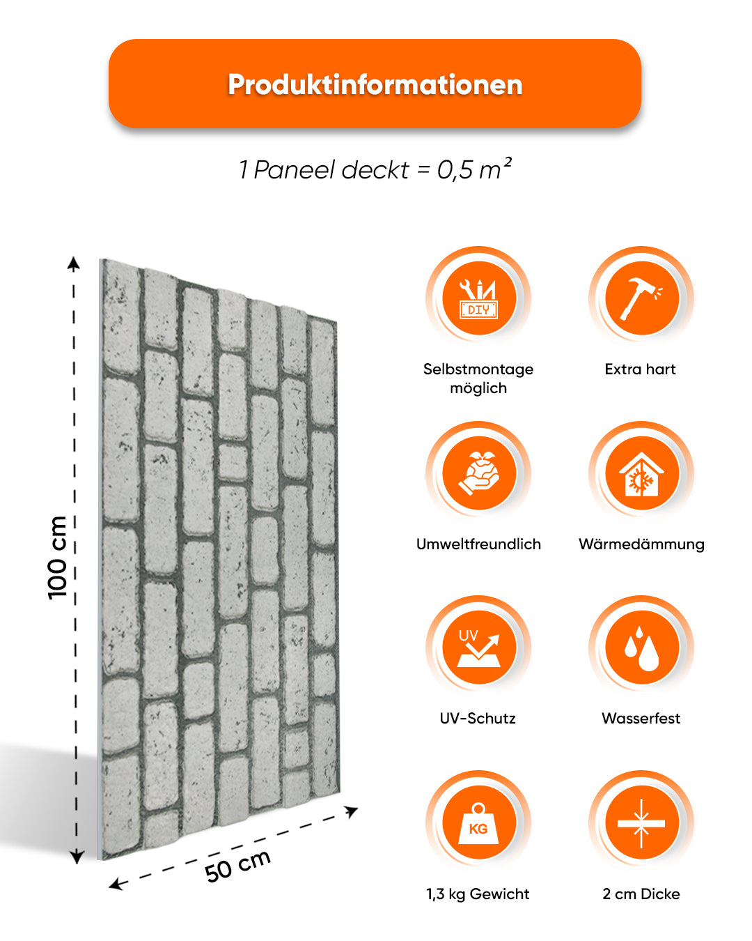 Milk White L-1948 – Wandverkleidung Steinoptik | 3D Wandpaneele aus Styropor