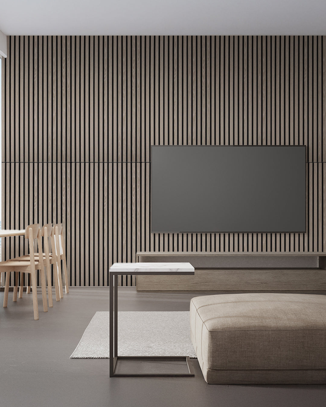 3D Akustik Wandpaneel Holz 4er Set – 120×60×2,1 cm – Light Oak