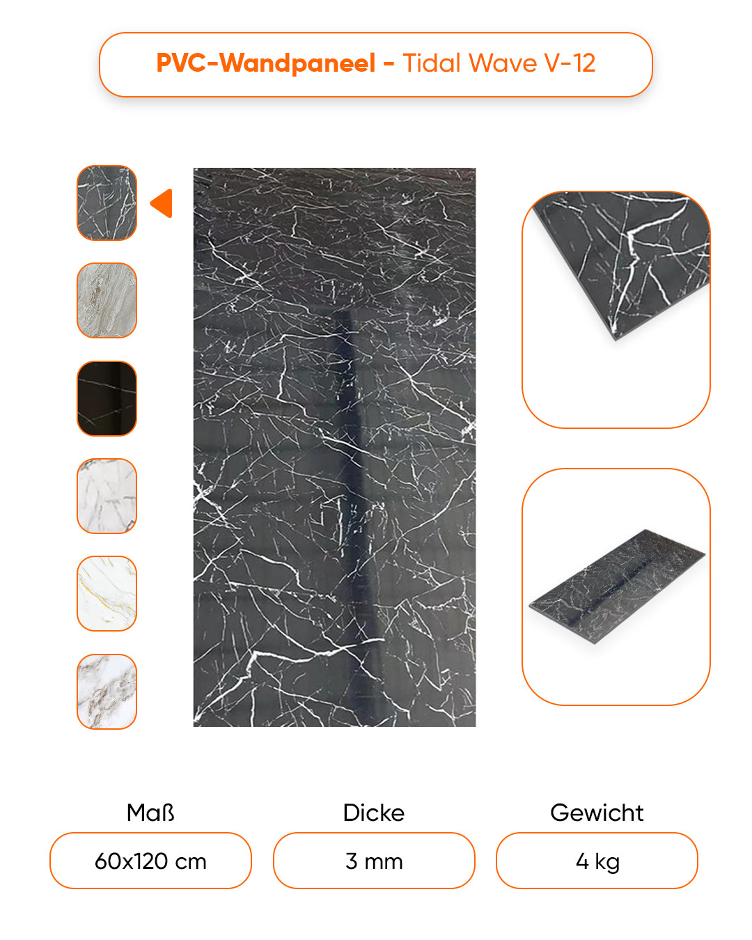 Marble Look Bathroom Tile Alternative/Tidal Wave UV-12 120X60 CM