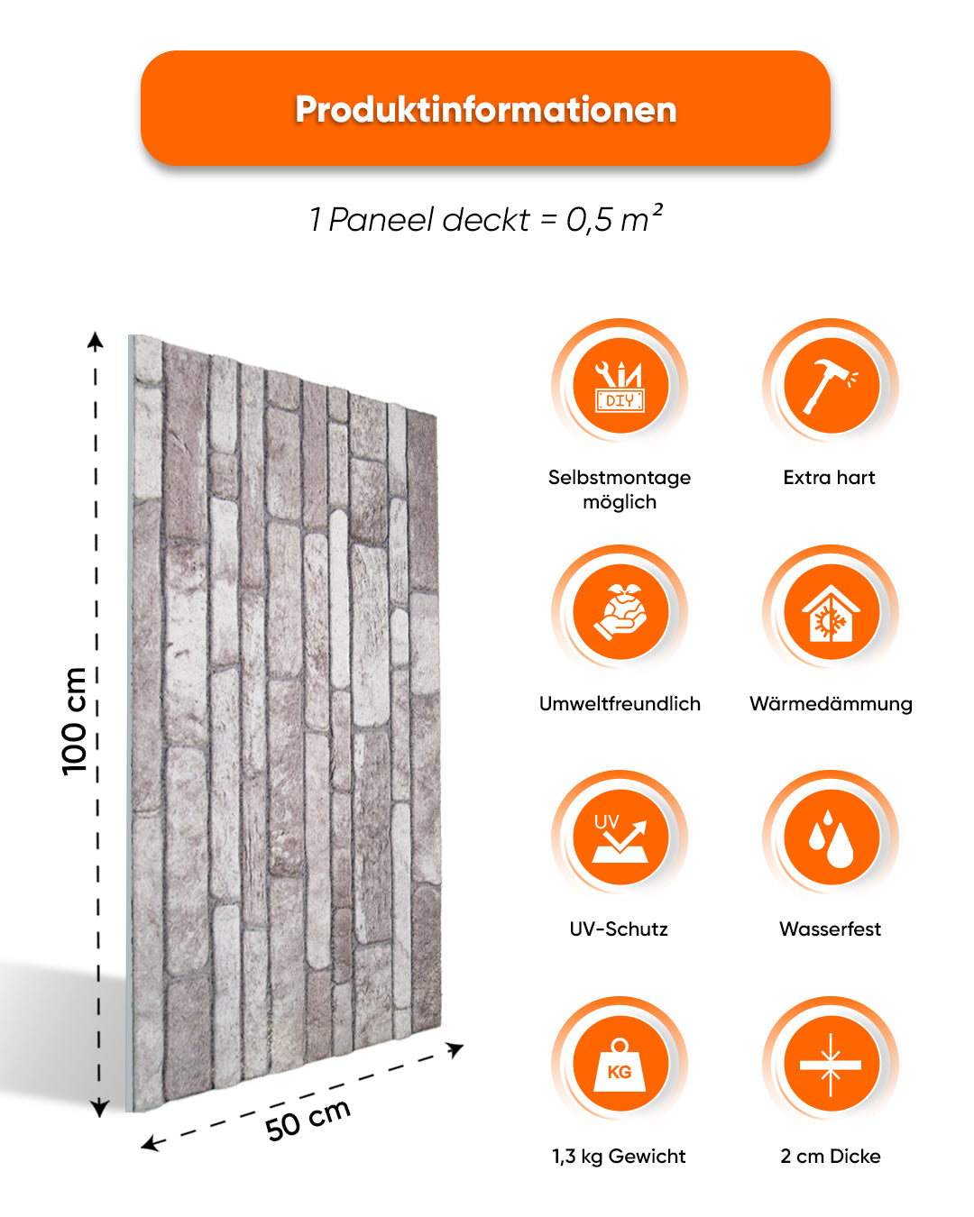 Cream Dream N-04 – Wandverkleidung Steinoptik | 3D Wandpaneele aus Styropor