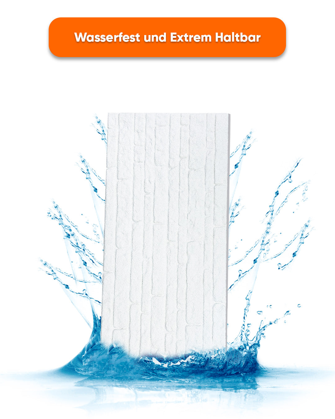 Wandverkleidung Steinoptik 50×100×2 cm | 3D Wandpaneele aus Styropor - White Snow N-1900