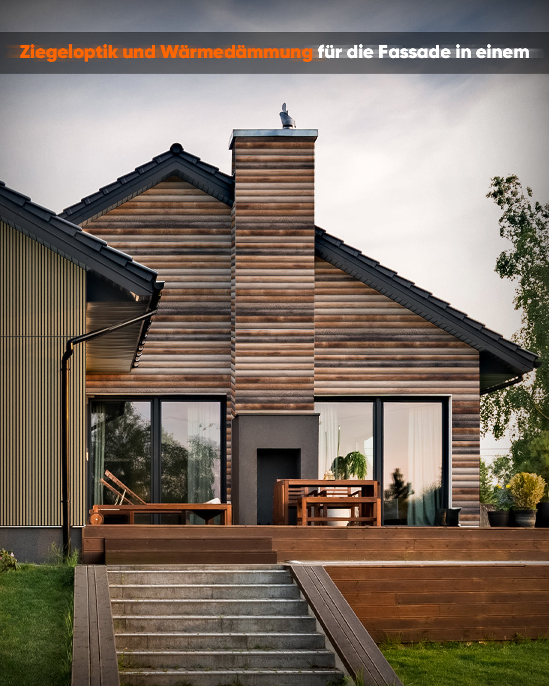 Wandverkleidung Holzoptik 50×100×2 cm | 3D Wandpaneele aus Styropor | Rustic Wood OP-02