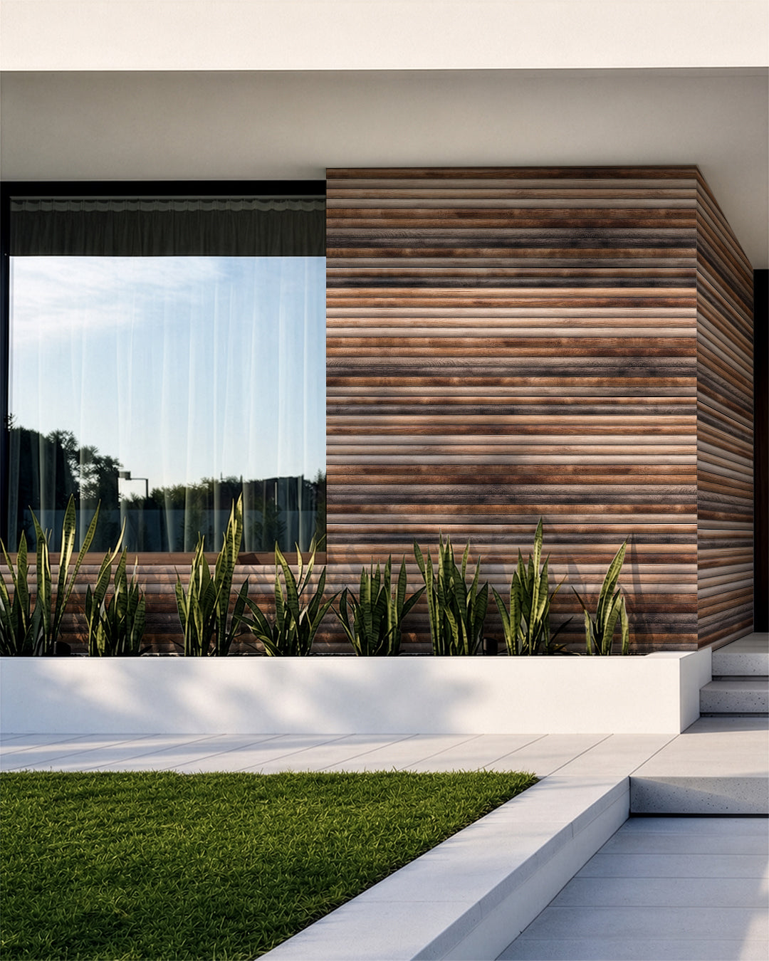 Wandverkleidung Holzoptik 50×100×2 cm | 3D Wandpaneele aus Styropor | Rustic Wood OP-02