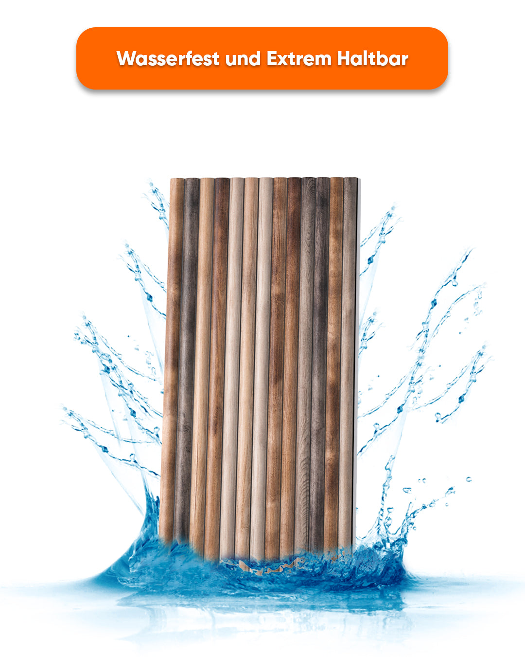 Wandverkleidung Holzoptik 50×100×2 cm | 3D Wandpaneele aus Styropor | Rustic Wood OP-02