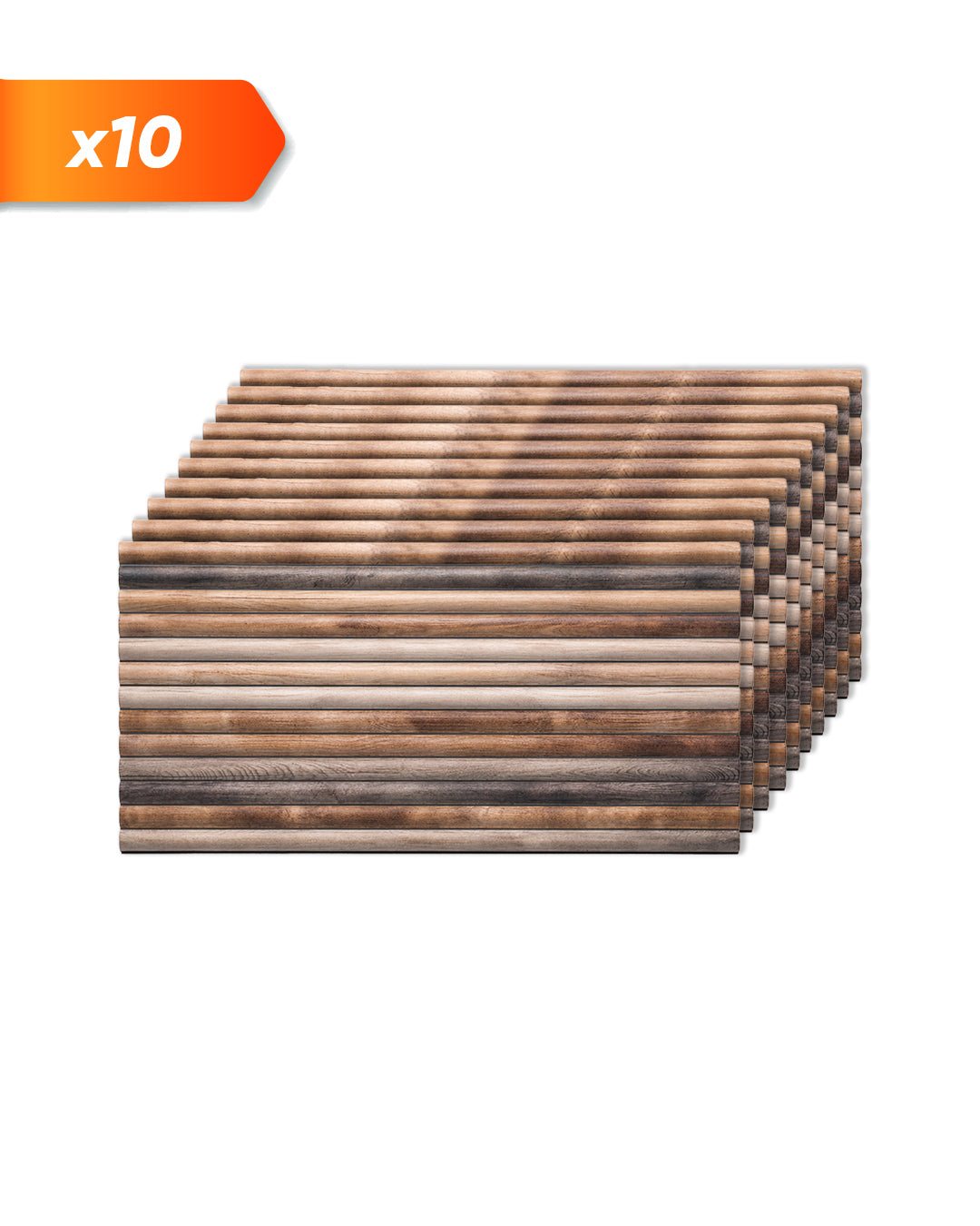 Wandverkleidung Holzoptik 50×100×2 cm | 3D Wandpaneele aus Styropor | Rustic Wood OP-02