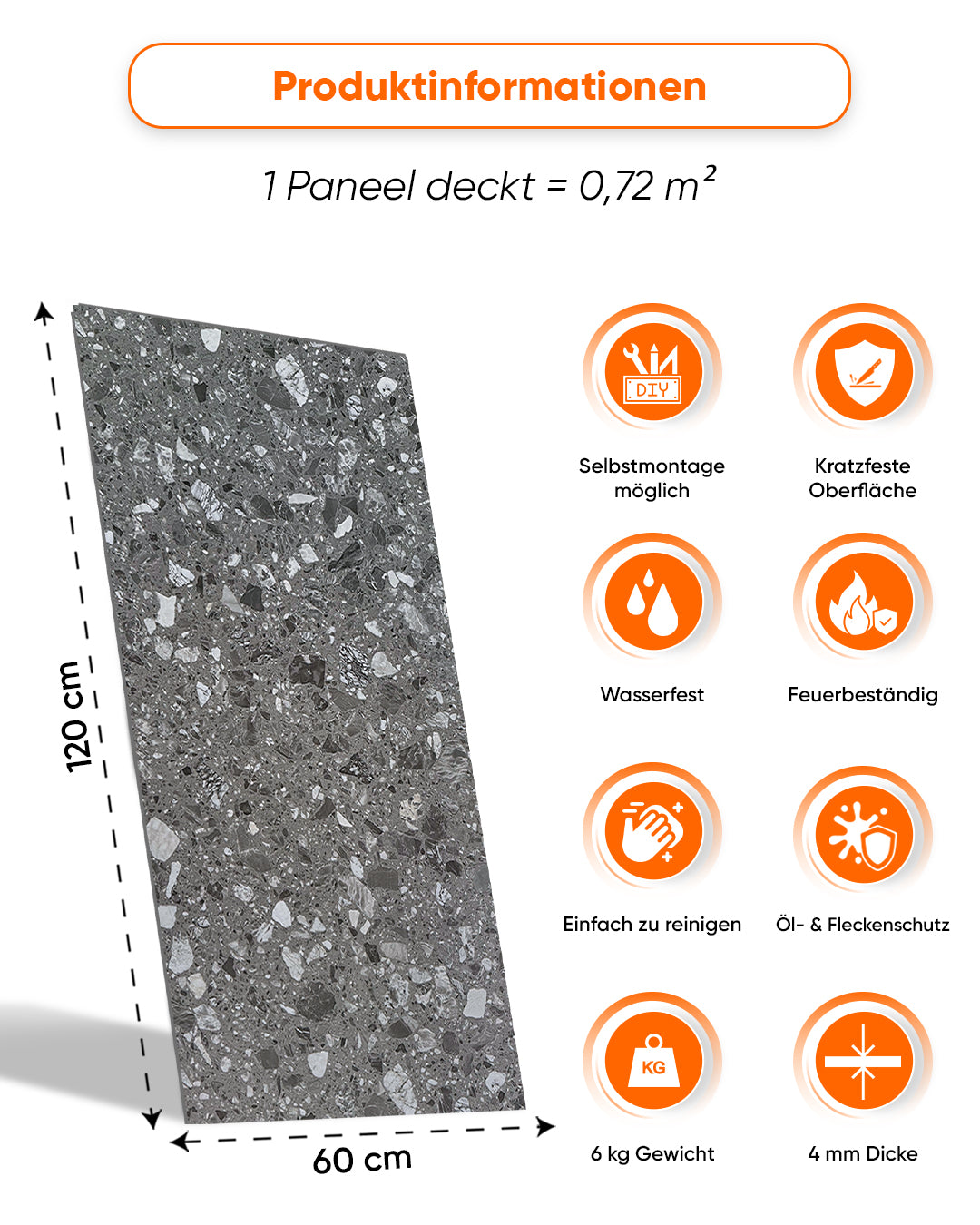 SPC Wandpaneel 60x120 cm | Wasserdichte Wandverkleidung | Pure Terrain