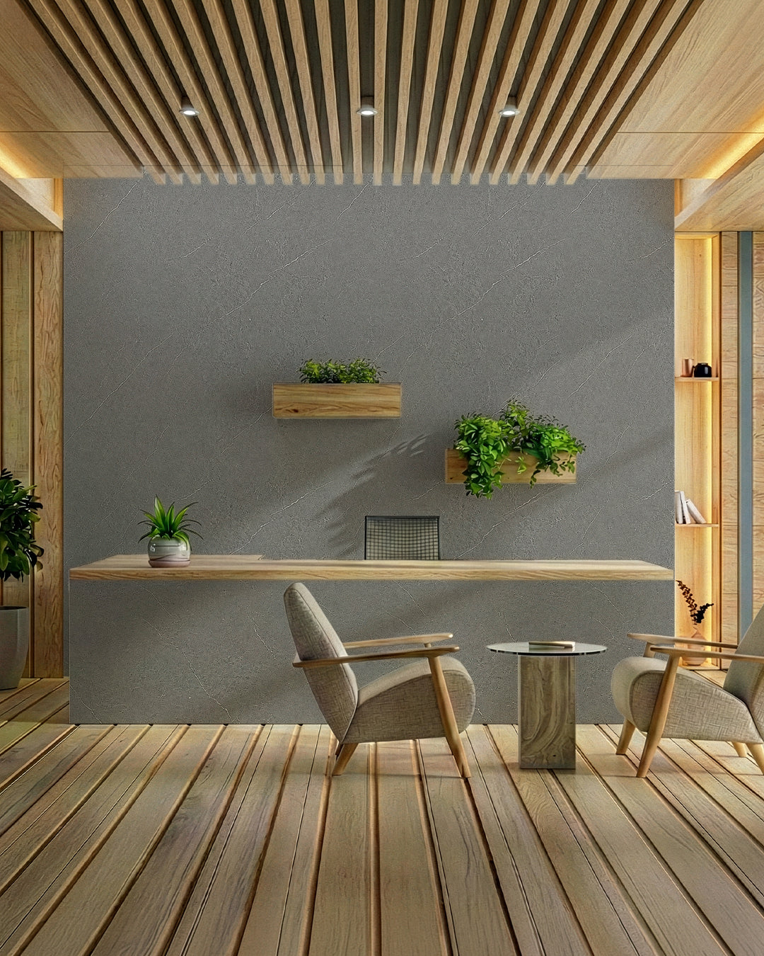 Wandpaneele Marmoroptik 122x260 cm | PVC Marmor Wandverkleidung | Urban Concrete