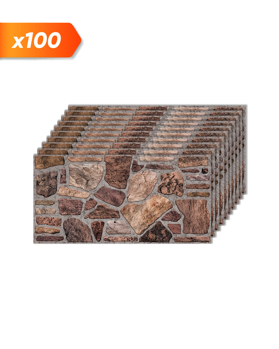 Achtertuinartikel: K-04 paneel met gemengd steeneffect 