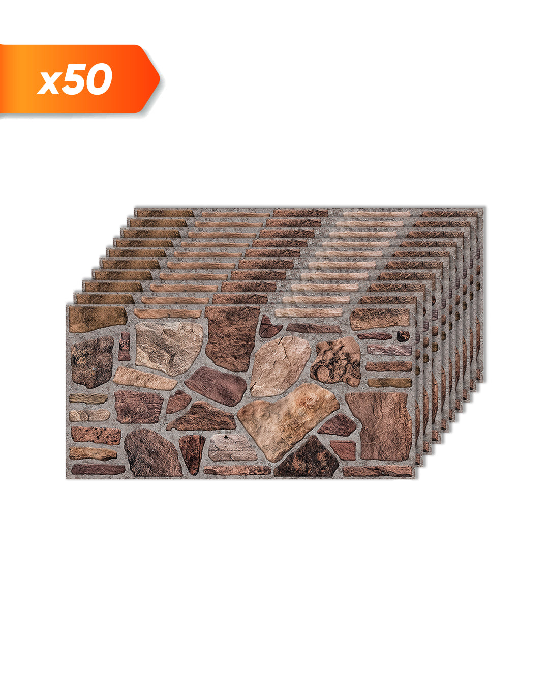 Achtertuinartikel: K-04 paneel met gemengd steeneffect 