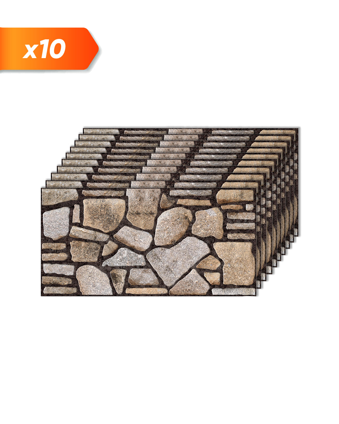 Achtertuinartikel: K-04 paneel met gemengd steeneffect 
