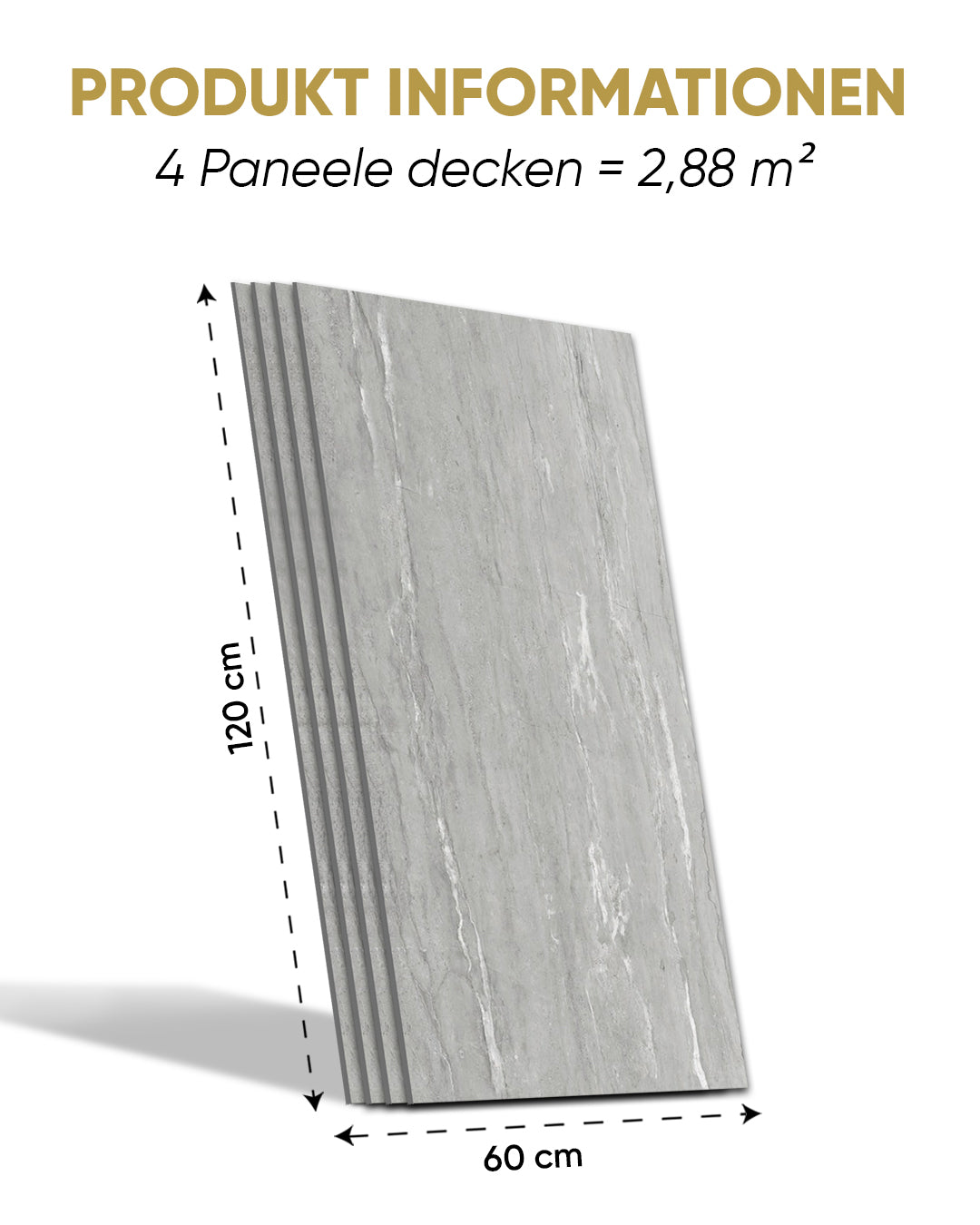 SPC Wandpaneel Grau 60x120 cm – Silberne Nebel