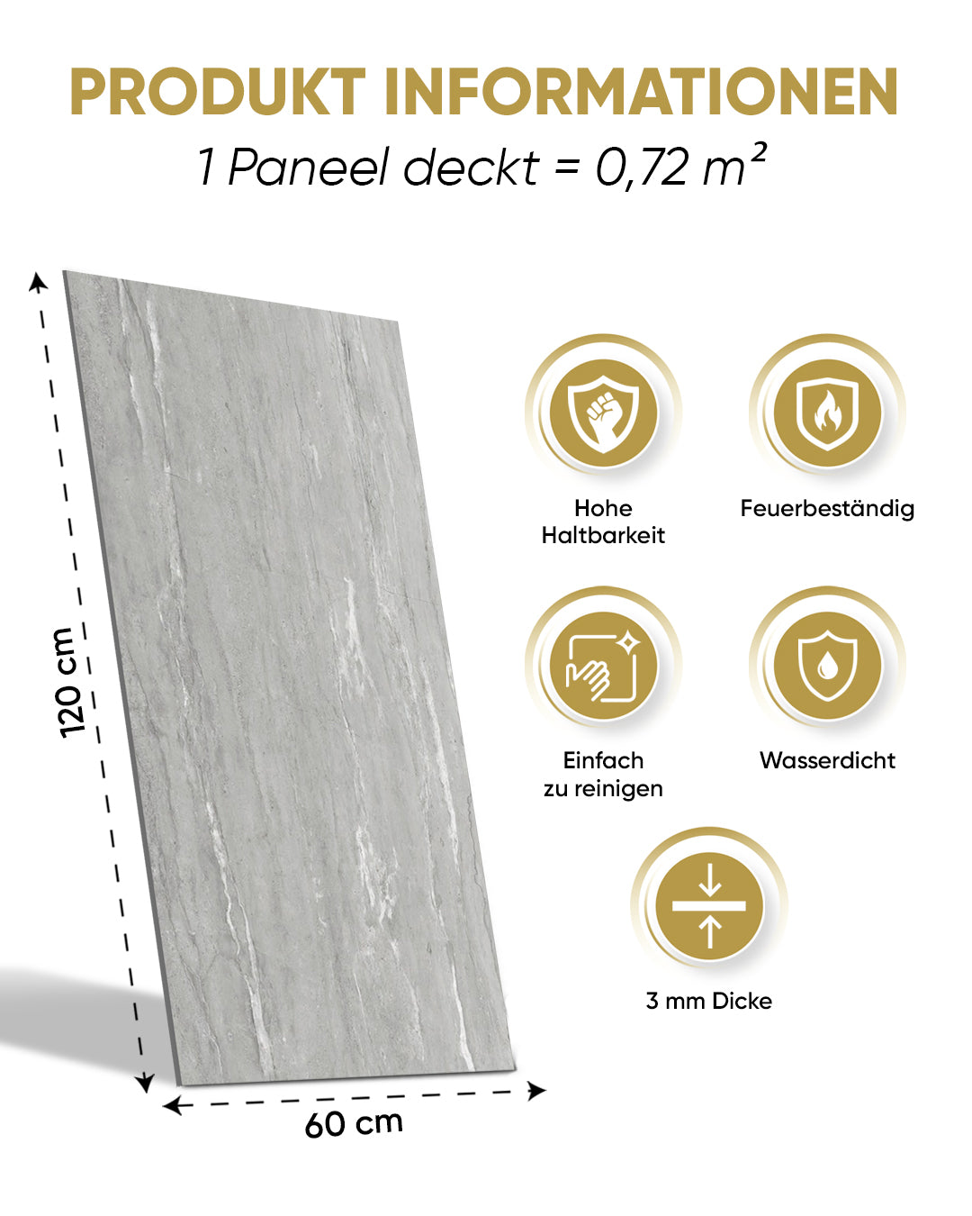 SPC Wandpaneel Grau 60x120 cm – Silberne Nebel