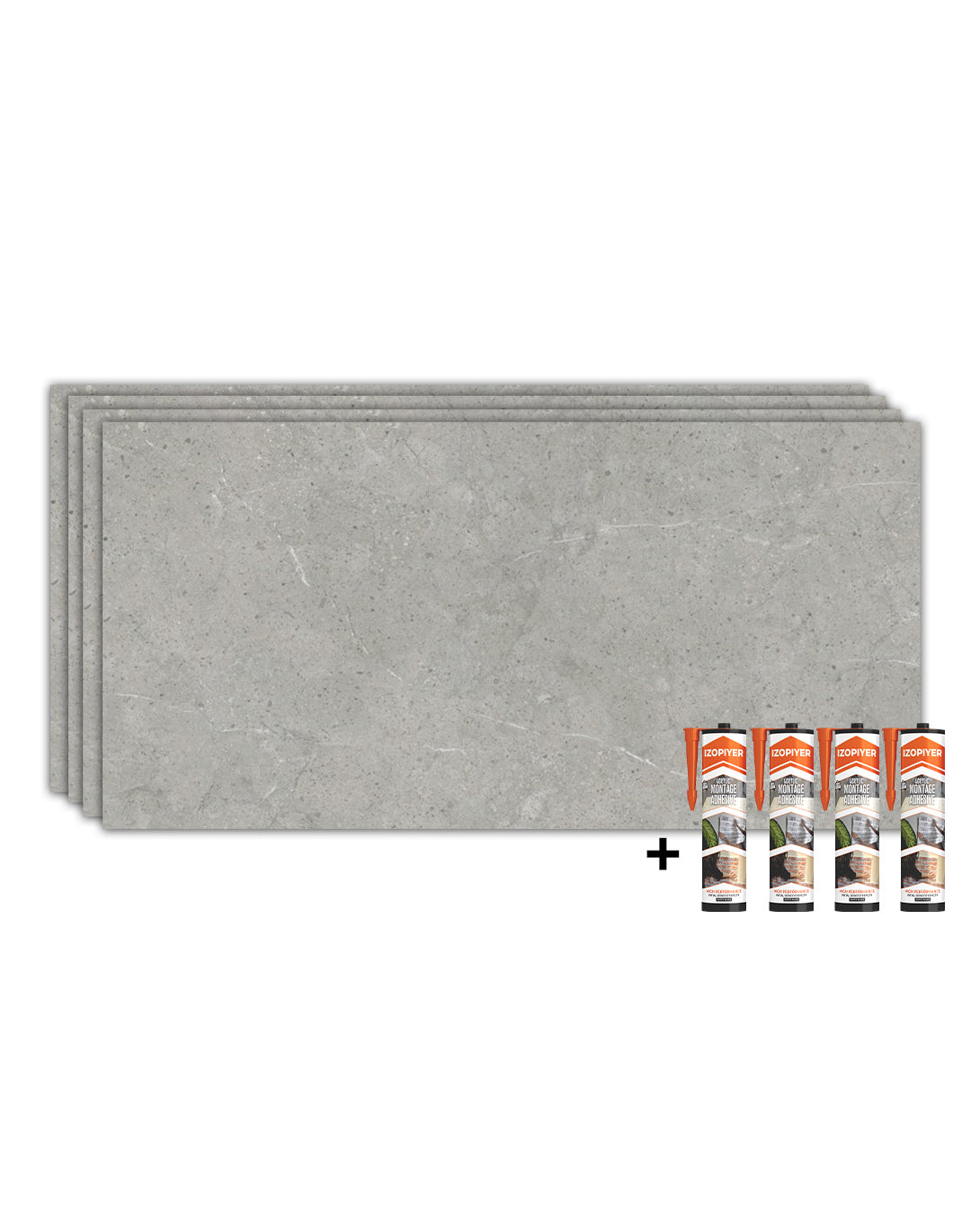SPC Wandpaneel Grau 60x120 cm – Stein Grau