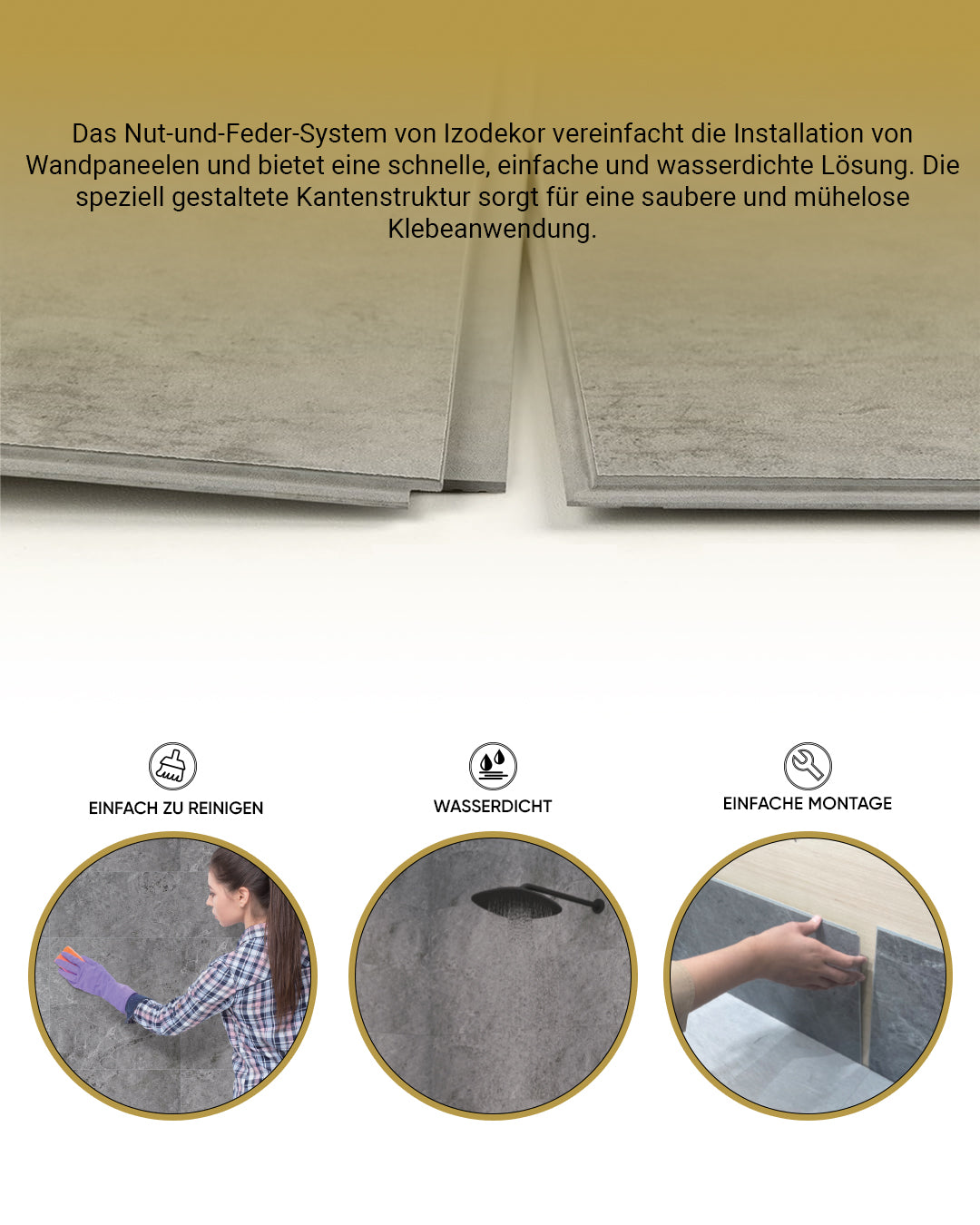 SPC Wandpaneel Grau 60x120 cm – Stein Grau