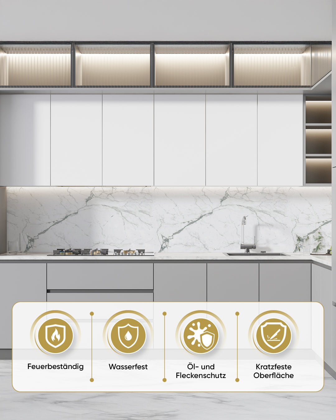 SPC Marmor Wandpaneel Weiß 60x120 cm – Carrara Marmor