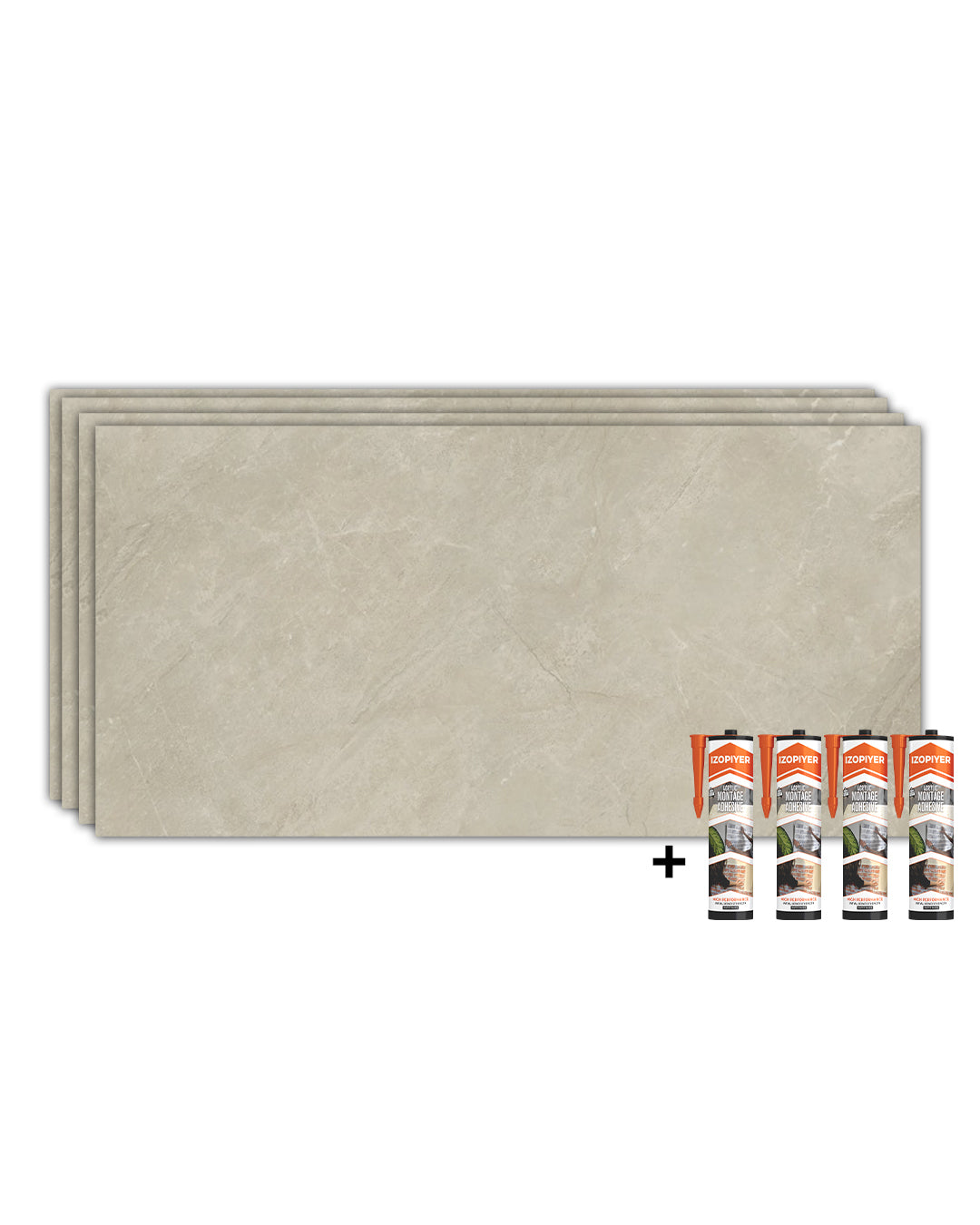 SPC Wandpaneel Grau 60x120 cm – Sandstein Beige