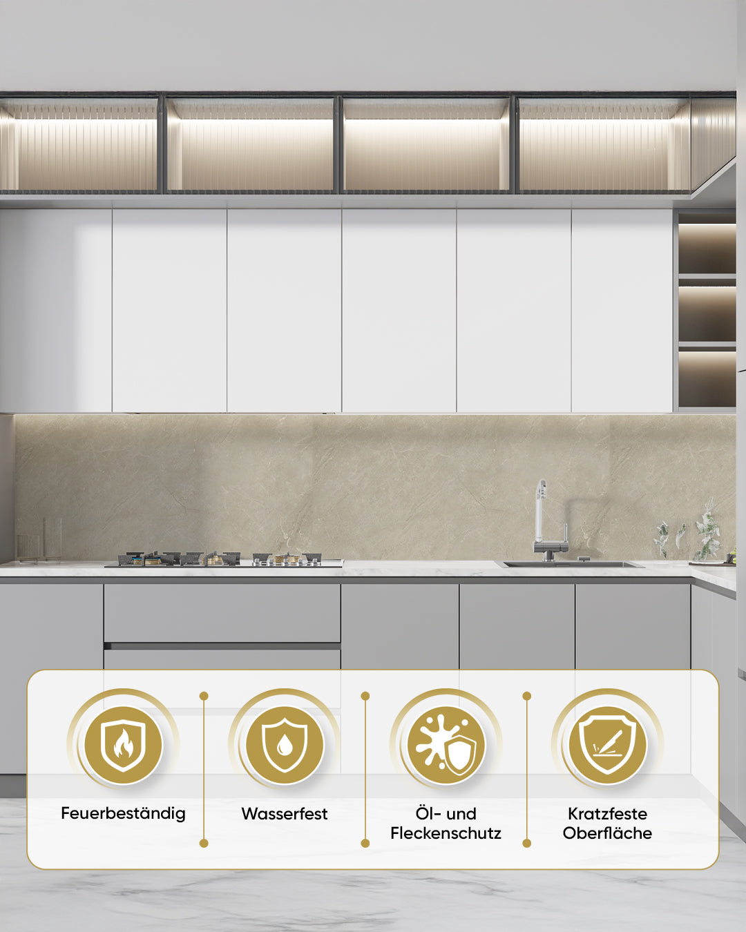 SPC Wandpaneel Grau 60x120 cm – Sandstein Beige