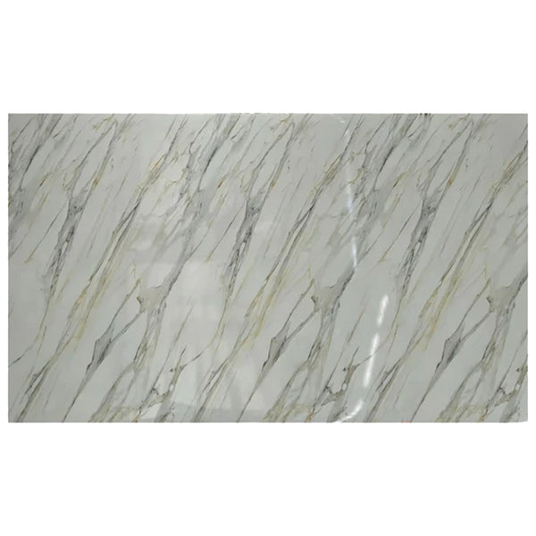 Marble-look alternative to bathroom tile/Silver Sahara UV-05 244x122 cm