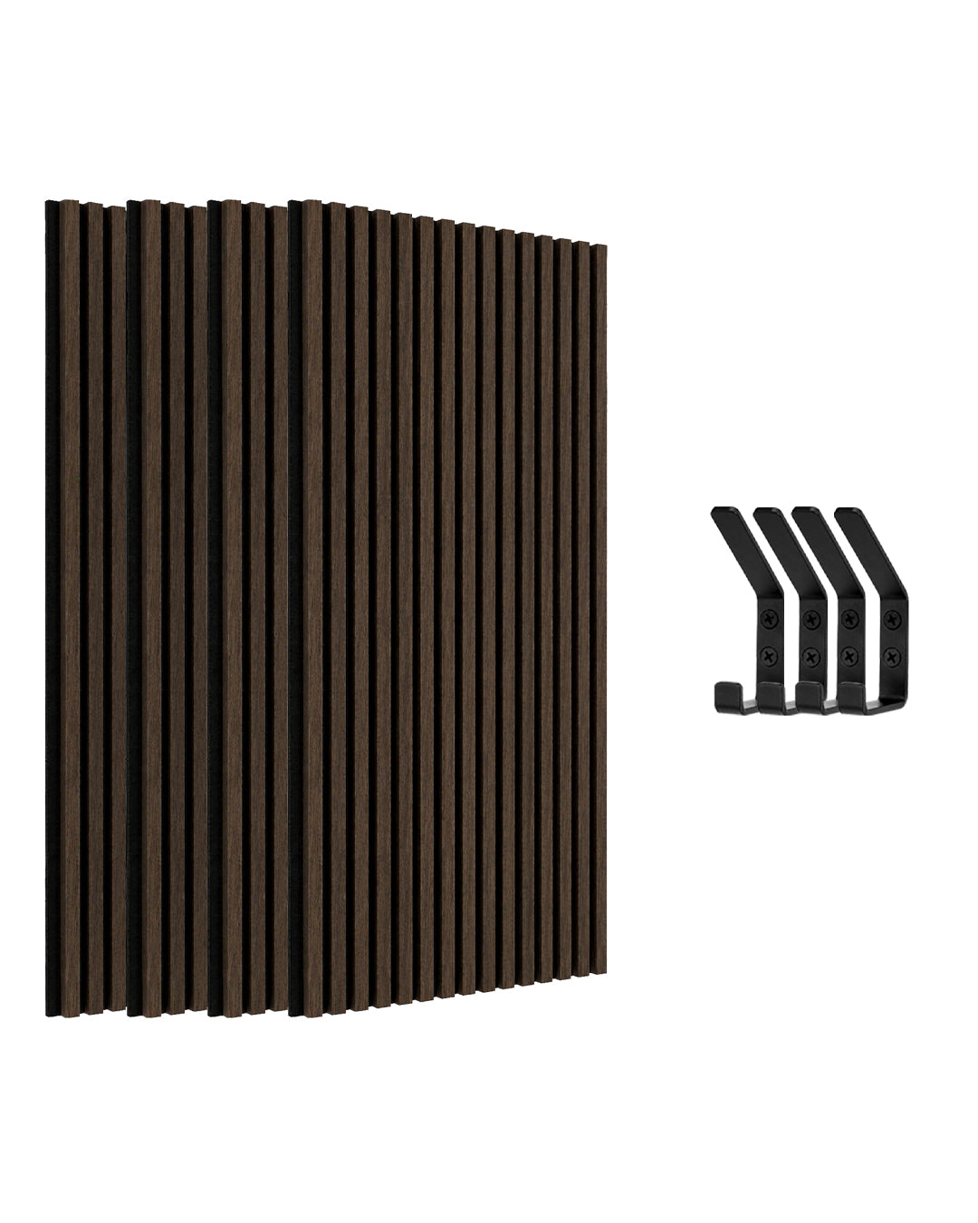 Akustik Panel Selbstklebend 60x120×2,1 cm | Holzoptik Smoke Walnut 4er Set