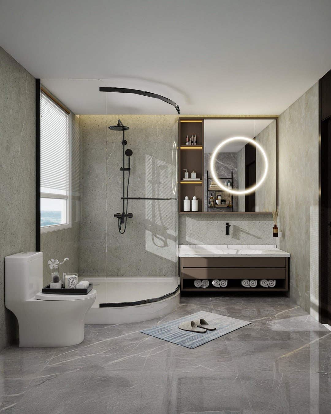 SPC Wandpaneel Grau 60x120 cm – Stein Grau