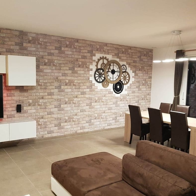 Beige Dream T-1902 3D Ziegelstein Paneele Wandverkleidung