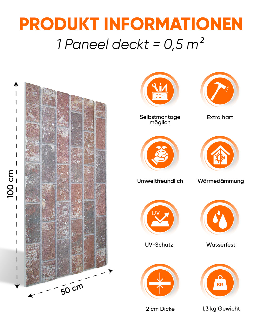 Mocha Royal Artikel: T-1901 Brick Wall Covering 