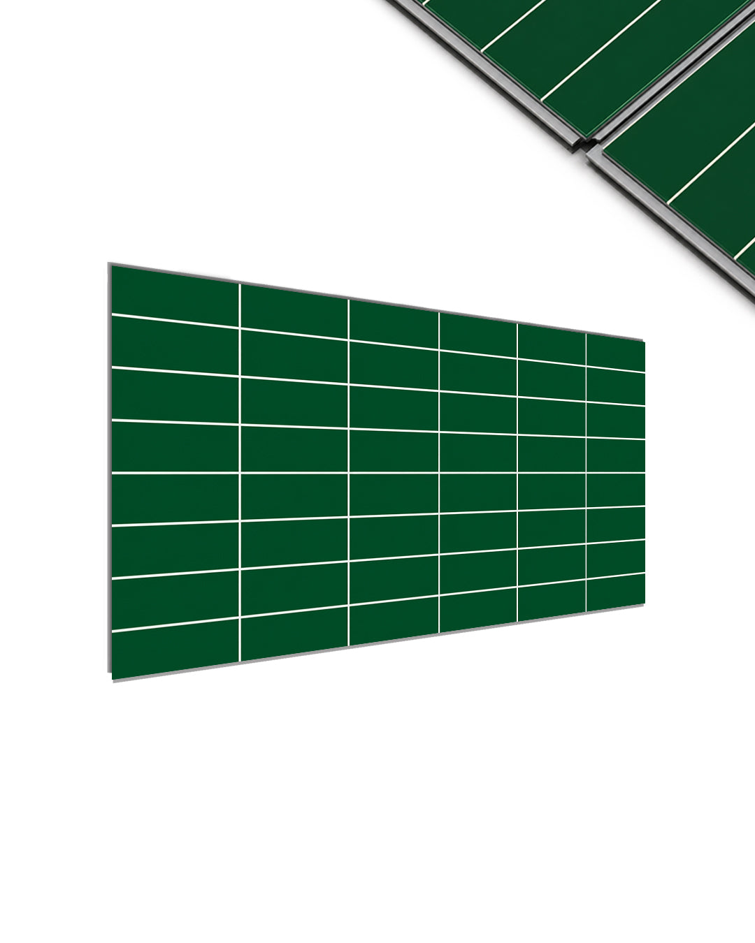 SPC Wandpaneel 60x120 cm | Wasserdichte Wandverkleidung | Tiefe Grünlinie