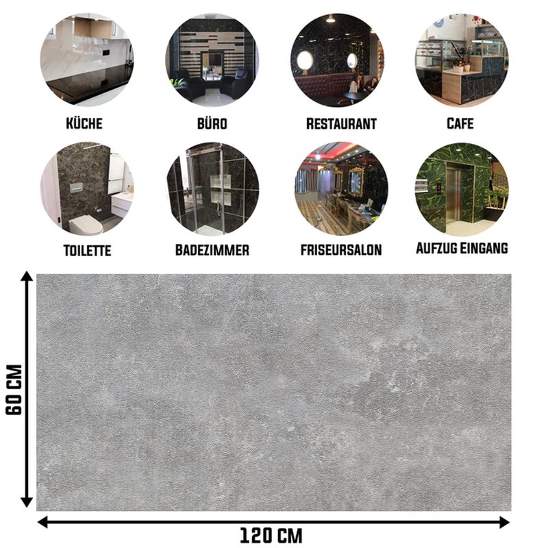 Concrete-look wall panels Alternative to bathroom tile/kitchen tile Moonwalk