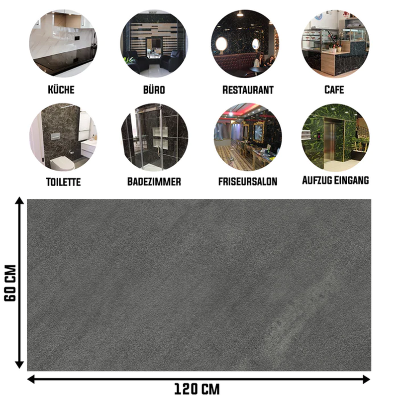 Concrete-look wall panels Alternative to bathroom tile/kitchen tile Iron Hand