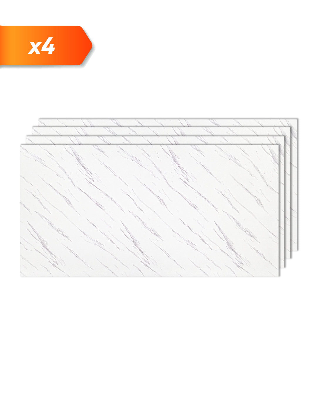 Wandpaneele Marmoroptik 122x260 cm | PVC Marmor Wandverkleidung | Ice Berg Grey