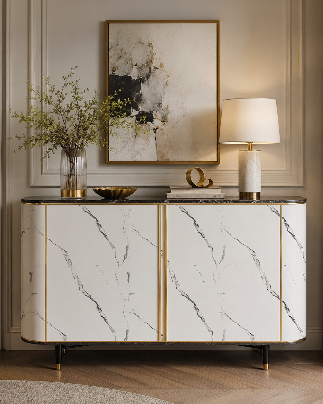 Marmoroptik Wandverkleidung 120×300 cm - 2,5 mm stark | Selbstklebend, flexibel & aufrollbar | Silver Vein Marble