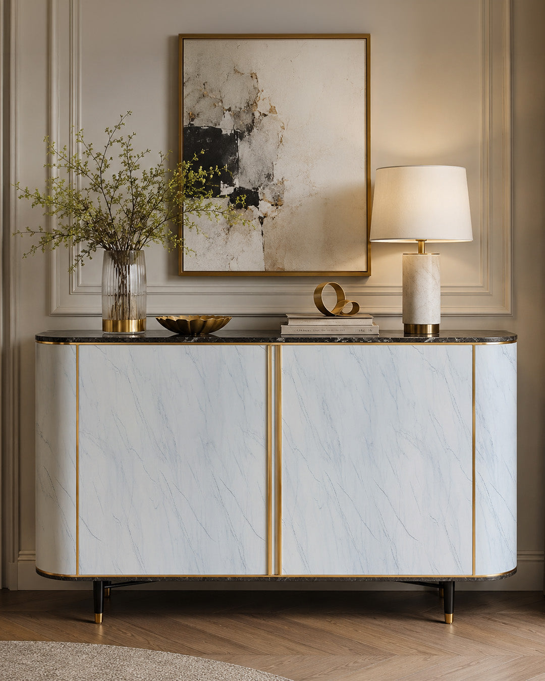 Marmoroptik Wandverkleidung 120×300 cm - 2,5 mm stark | Selbstklebend, flexibel & aufrollbar | Arctic Weiß Marble