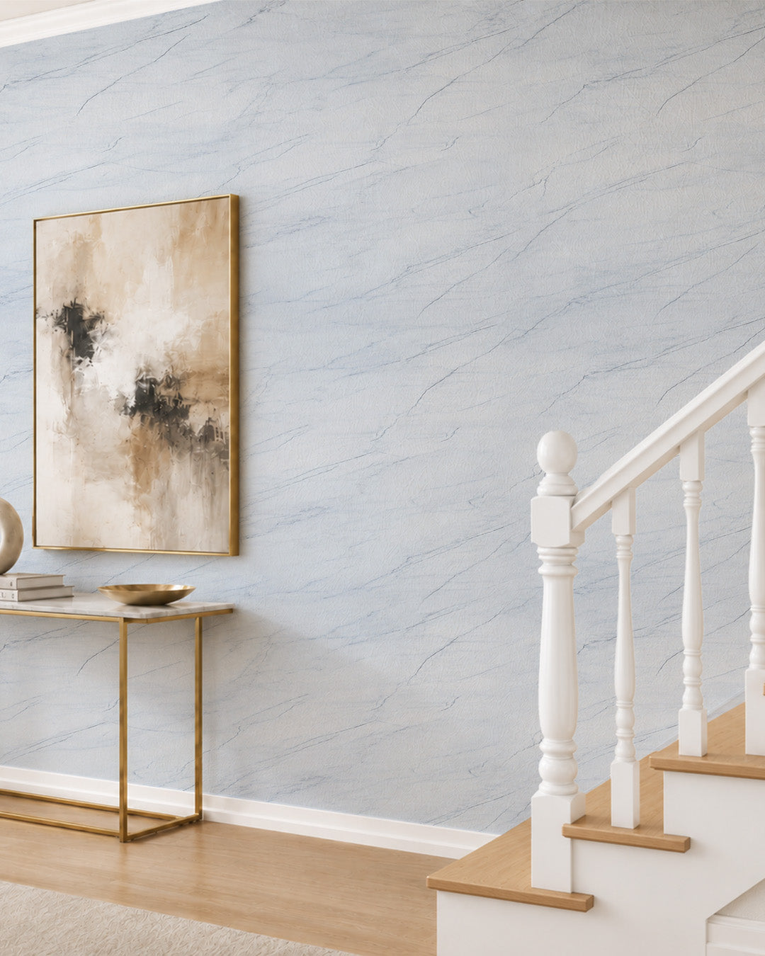 Marmoroptik Wandverkleidung 120×300 cm - 2,5 mm stark | Selbstklebend, flexibel & aufrollbar | Arctic Weiß Marble
