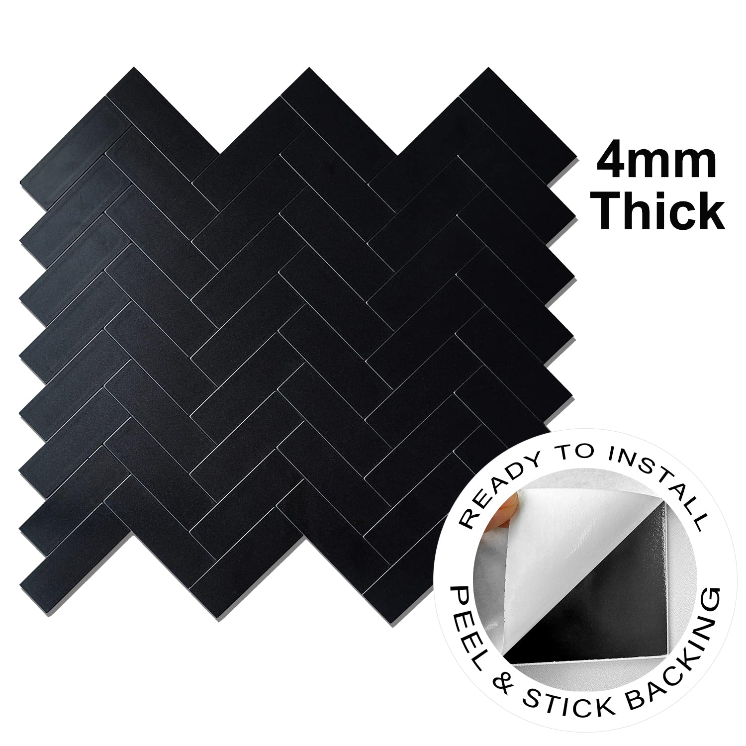 Mosaik-Wandfliesen, selbstklebende Wandfliesen | Black Mosaics  WJ-141
